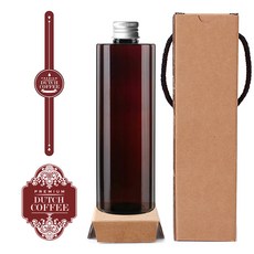 棕色塑膠瓶 500ml ACL500+鋁製C瓶蓋 銀色+瓶身標籤 LB2+瓶蓋封口標籤+盒子+盒子封口標籤, 10組