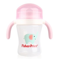 Fisher-Price 費雪 360度防漏雙耳學習杯 240ml, 粉色, 1個