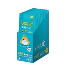 이지팜 황사 미세먼지 마스크 소형 KF80 흰색, 1개입, 30개, 화이트