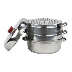 營業用不鏽鋼蒸籠 3層組, 25.3cm, 1組