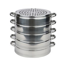 營業用不鏽鋼蒸籠, 5個, 24厘米