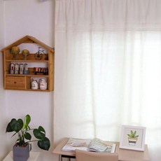 家居裝飾蕾絲遮蔽簾, 05 燕麥色原棉布蕾絲