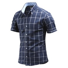 DAKUANG 男款格紋短袖襯衫 C06D14_sp2062
