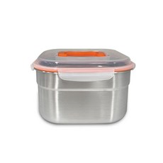 ALL POOM LoCK 方形便攜密封容器 1 號橙色, 4.7L, 1個