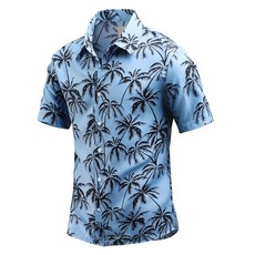 DAKUANG 男款棕梠樹印花短袖襯衫 C06D14_sp2097