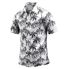 DAKUANG 男款棕梠樹印花短袖襯衫 C06D14_sp2097