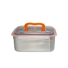 ALL POOM LoCK 長方形便攜密閉容器 2 號橙色, 3L, 1入