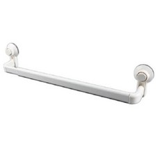 壁掛式吸盤式長度可調毛巾架, 白色, 1個