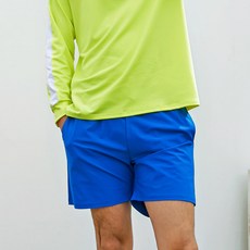 TUBE TREE 男款經編撞色亮點沙灘褲 A6202, 藍色