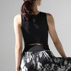 CHEONSANG YEOWOO 女款 Supplex 基本款短版無袖上衣 SX1003