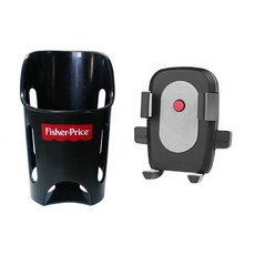 fisher-price 費雪 推車杯架+手機支架, 混色, 1組