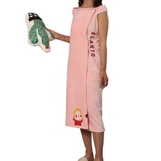 KONG K-LIVINGHOME 臉紅的少女 浴袍 L, 粉紅色, 1個