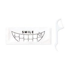 基本設計成人用牙線 1 03 黑白 SMILE, 150件, 1個