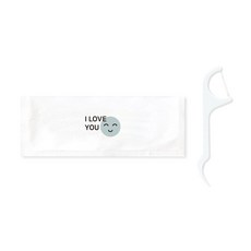 基本設計成人用牙線棒 1 07 藍色 I LOVE YOU, 150件, 1個