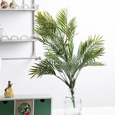 沼澤萬壽菊綠色人造花桌棕櫚灌木 66cm, 混色, 1個