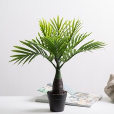 마쉬매리골드 인조나무 테이블 야자 48cm, 혼합색상, 1개