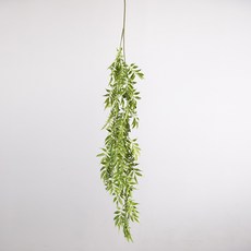 聖誕節綠色人造花豆子竹子混合花環 127cm, 混色, 1個