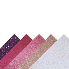 hyunjin 魔術貼亮片黏合劑 5入組, 紫、紫、粉、金沙、白