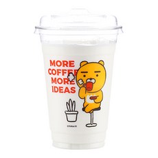 카카오프렌즈 라이언카페 아이스컵, 100개입, 1개, 453ml