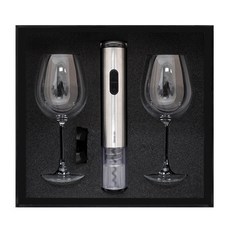 Caferia 電動開酒器 + 水晶紅酒杯 2p 禮盒, 1組, 580ml