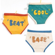 ZYZ 2S BUCK 男童字母印花棉質三角內褲3件組