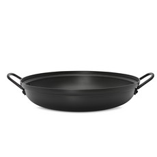 Sisem 硬鋁雙耳淺湯鍋, 黑色, 30cm, 1個