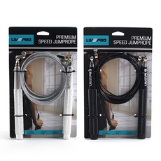 LIVEPRO 運動鋼絲跳繩 2入, 銀色, 黑色