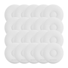 블럭마트 심플 충돌방지 원형 도어쿠션, 화이트, 20개