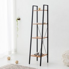 마켓비 MOBLAC 350 좁은선반, 블랙, 4단