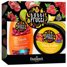 FARMONA 木瓜羅望子身體護理組 沐浴乳 425ml+身體乳霜 200ml, 1組