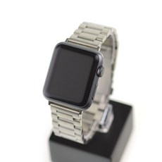 Luarmo Apple Watch 3/4/5/6/SE 金屬錶帶 Type1 (相容38/40mm), 銀色, 1個