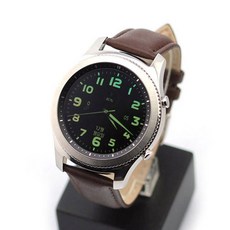 Galaxy Frontier/Gear S3/Watch 3 22mm 經典皮革錶帶 GS3A05 (相容45/46mm) + 彈簧棒 2入 + 更換工具, 棕色素面, 1套