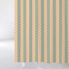 수풀 북유럽 스타일 샤워커튼 sc594 L + 스테인리스 고리 12p, 1세트