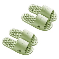 블럭마트 소프트 물빠짐 욕실화, 그린, 2개
