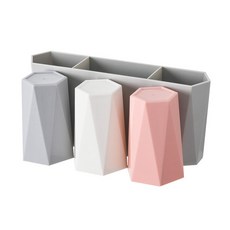 Block Mart 現代牙刷架 浴室收納架, TYPE3, 1套