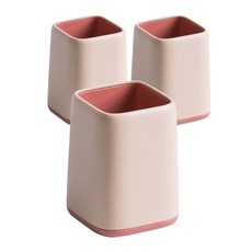 파스텔 무광 투톤 연필꽂이, 핑크, 3개