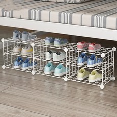 GAPANG 3層網格魔片組合式收納鞋架 E款, 1個