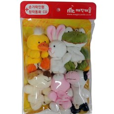 Magic Castle 6種手指偶牲畜故事+CD套組, 7個