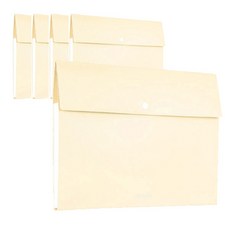 deLi Linfini 簡單文檔手風琴文件袋 8 分類 72456, 淡黃色, 4個