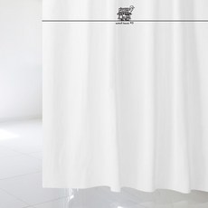 디자인수풀 浴簾 復古甜蜜小屋 05 + 不鏽鋼浴簾環, 1套