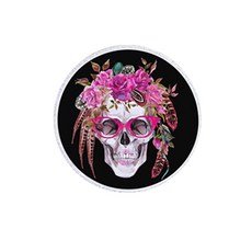 콩 K Items 骷髏圓形沙灘巾 D款, 4, 1個