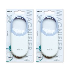 이노트 2배율 휴대용 LED돋보기 블루 MF-81901, 2개