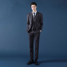River Clash男款純色尖領正裝背心 LGS12410