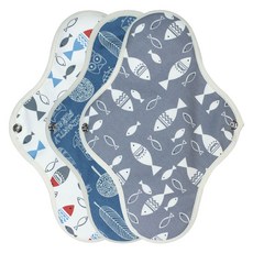 防水棉質衛生棉巾 L號 隨機出貨, 1入, 3個, L