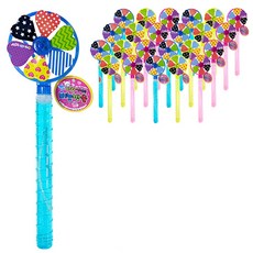 風車造型泡泡棒3色24入組, 藍+黃+粉色, 1組