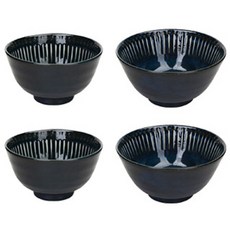 Ika Hanabi餐具 2人組, 藍色, 飯碗+大碗