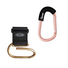 THEMOTHER 孩童推車金屬掛勾組 2款, E金屬(金色)+D金屬(玫瑰粉色), 1組