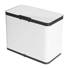 mono flat 掛式方形滑蓋垃圾桶 3L, 白色的
