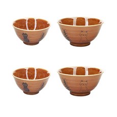 Aika Dalgona Cat Air 款待套組, 混色, 飯碗 2入+大碗 2入