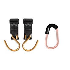 THEMOTHER 孩童推車金屬掛勾組 S型+D型, 金色(S金屬)+玫瑰粉色(D金屬), 1組